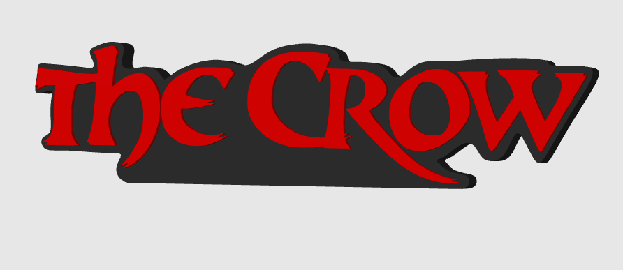 The Crow Freestanding Display Plaque, 3D Printed