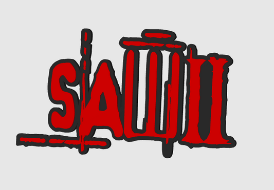 SAW 2 Logo Horror Freestanding Display Plaque, 3D Printed