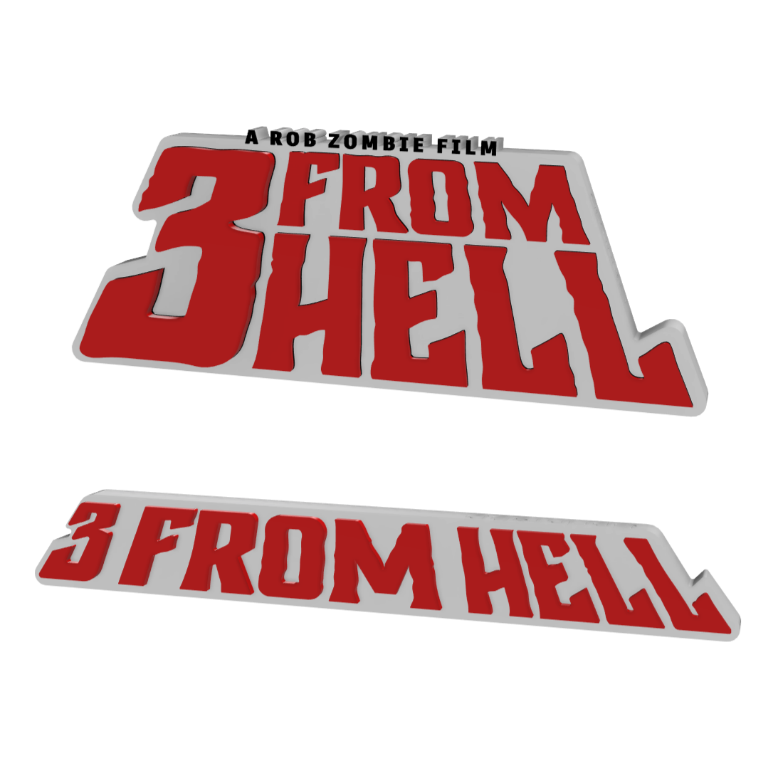 3 From Hell Rob Zombie Horror Freestanding Display Plaque, 3D Printed