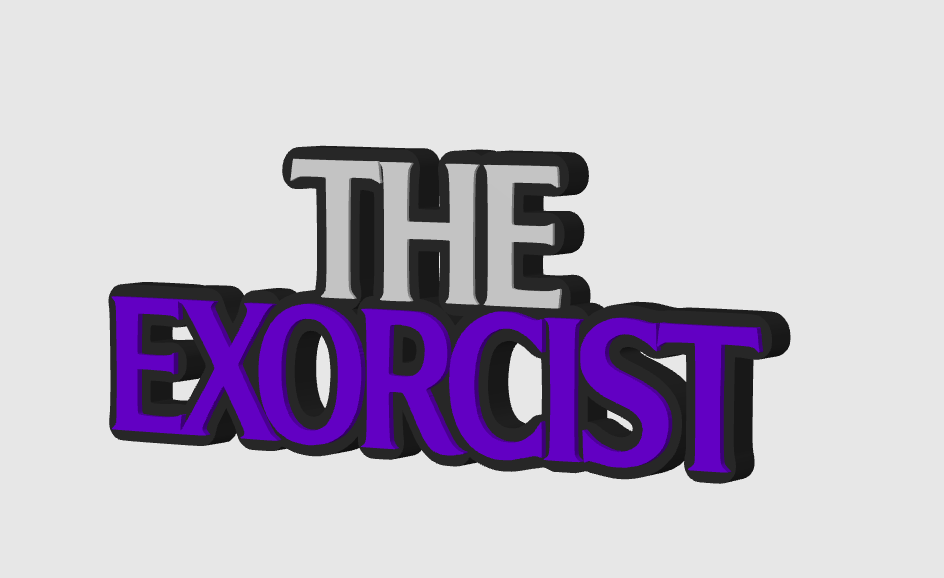 The Exorcist Horror Freestanding  Display Plaque, 3D Printed