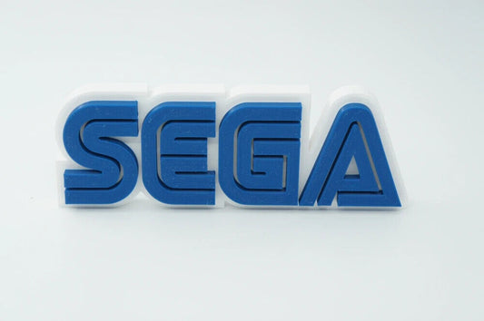 SEGA logo 3d printed print sign retro gaming console man cave door shelf