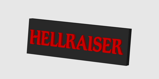 Hellraiser Display Plaque, 3D Printed Logo