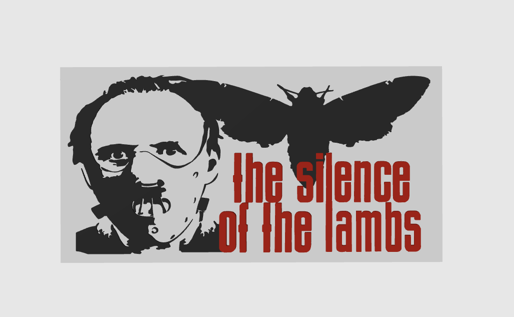 Silence Of The Lambs, Hannibal Lecter Wall Display Plaque, 3D Printed