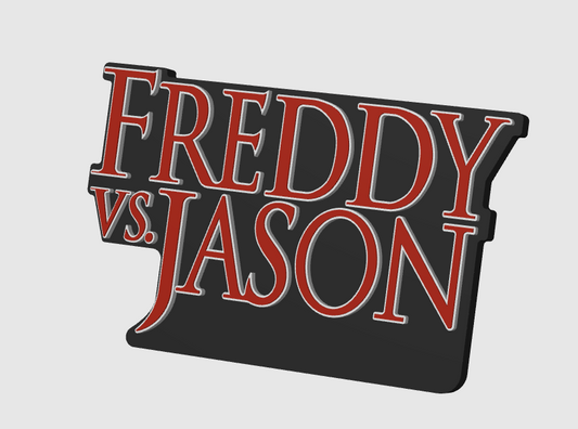 Freddy VS Jason Horror Freestanding Display Plaque, 3D Printed