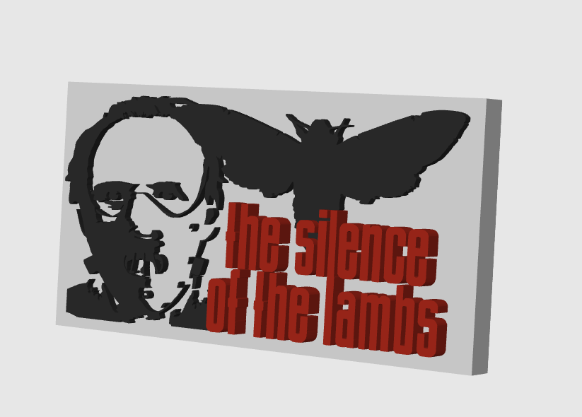 Silence Of The Lambs, Hannibal Lecter Wall Display Plaque, 3D Printed