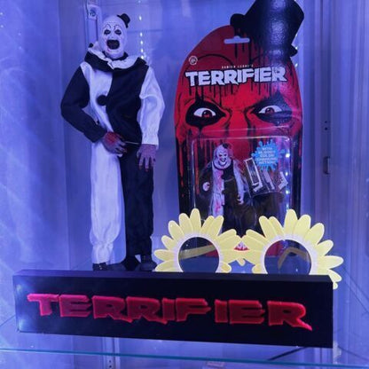 Terrifier & Art The Clown Horror Display Plaque, 3D Printed Logo