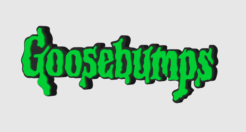 Goosebumps Horror Freestanding Display Plaque, 3D Printed