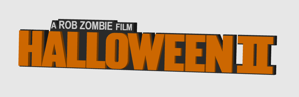 Rob Zombie Halloween Michael Myers Display Logo Plaque, 3D Printed Logo