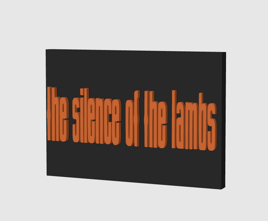 The Silence Of The Lambs Horror Wall  Plaque, 3D Printed Logo