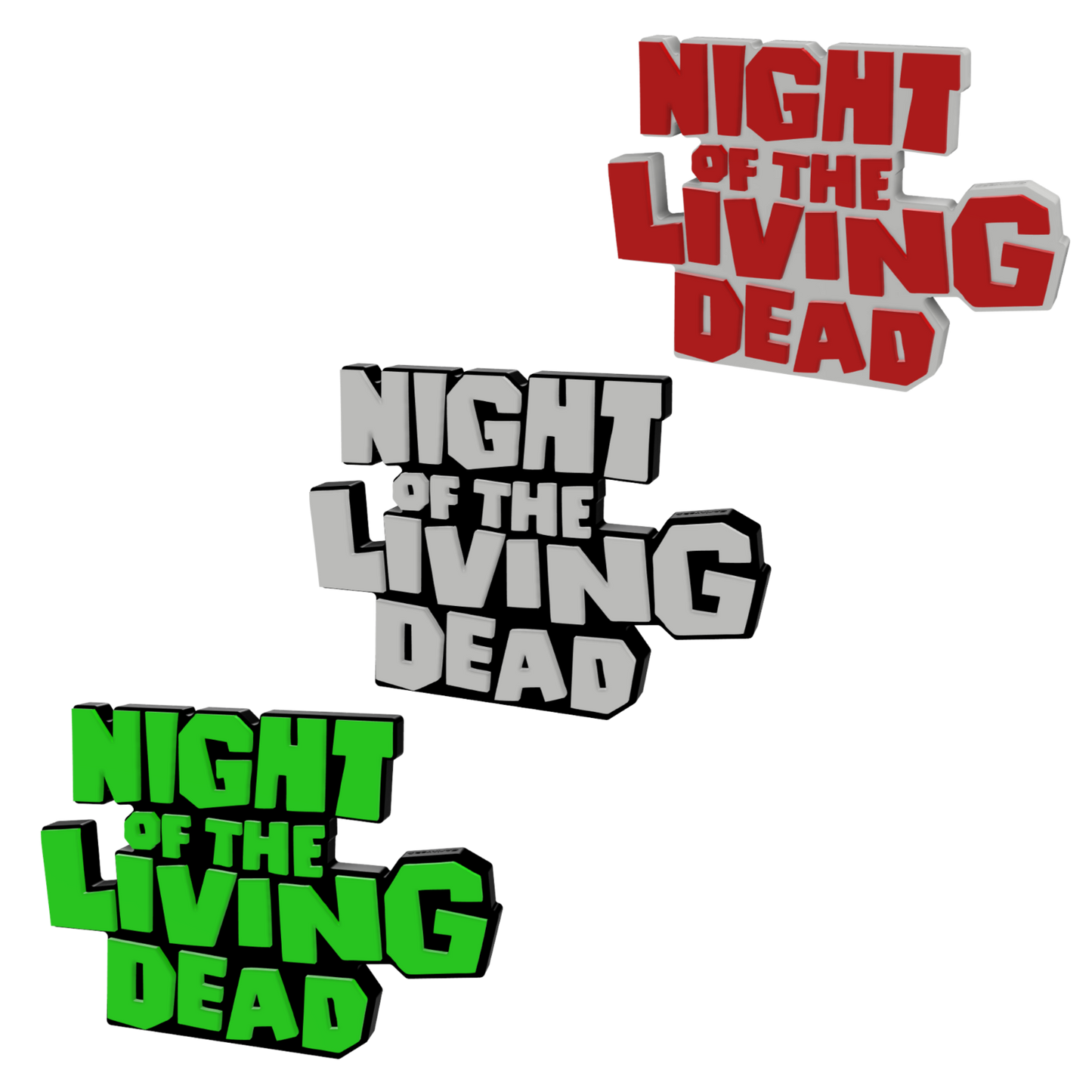 Night Of The Living Dead Horror Freestanding Display Plaque, 3D Printed