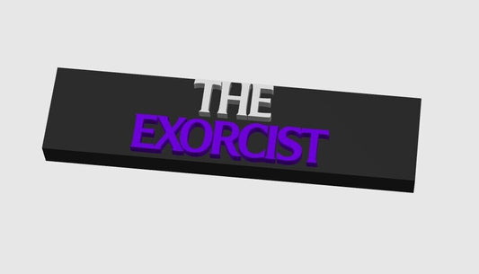 The Exorcist Display Plaque, 3D Printed Logo