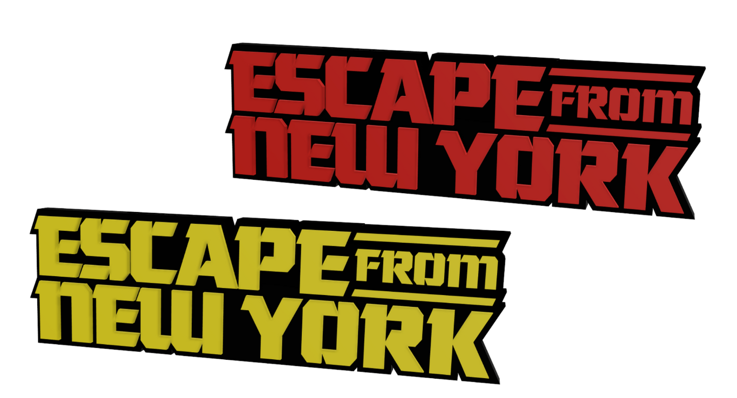 Escape From New York Freestanding Display Plaque, 3D Printed