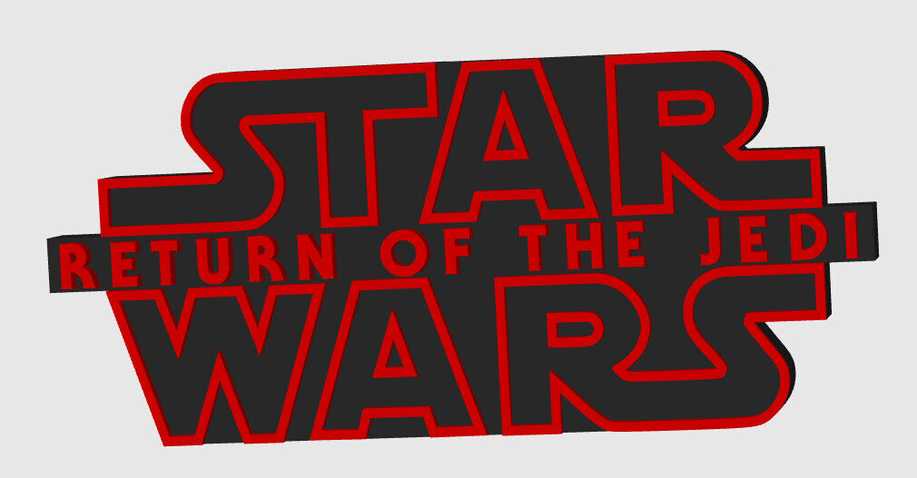 Star Wars Return Of The Jedi Freestanding Display Plaque, 3D Printed