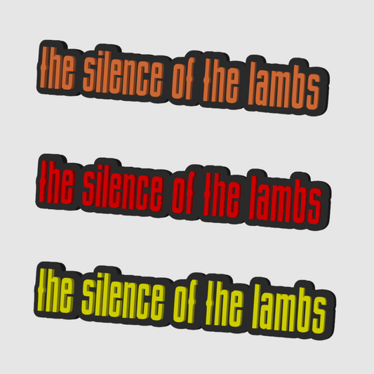 Silence Of The Lambs Horror Logo Display Plaque, 3D Printed Logo