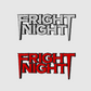 Fright Night Horror Freestanding Horror Display Plaque, 3D Printed