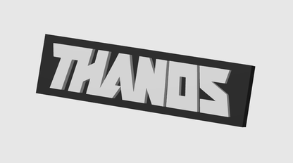 Thanos Marvel Display Plaque, 3D Printed