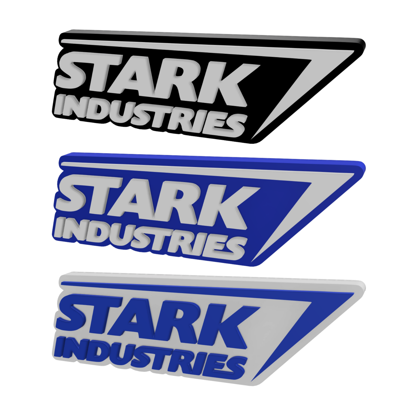 Stark Industries Iron Man Marvel Freestanding Display Plaque, 3D Printed