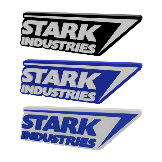 Stark Industries Iron Man Marvel Freestanding Display Plaque, 3D Printed