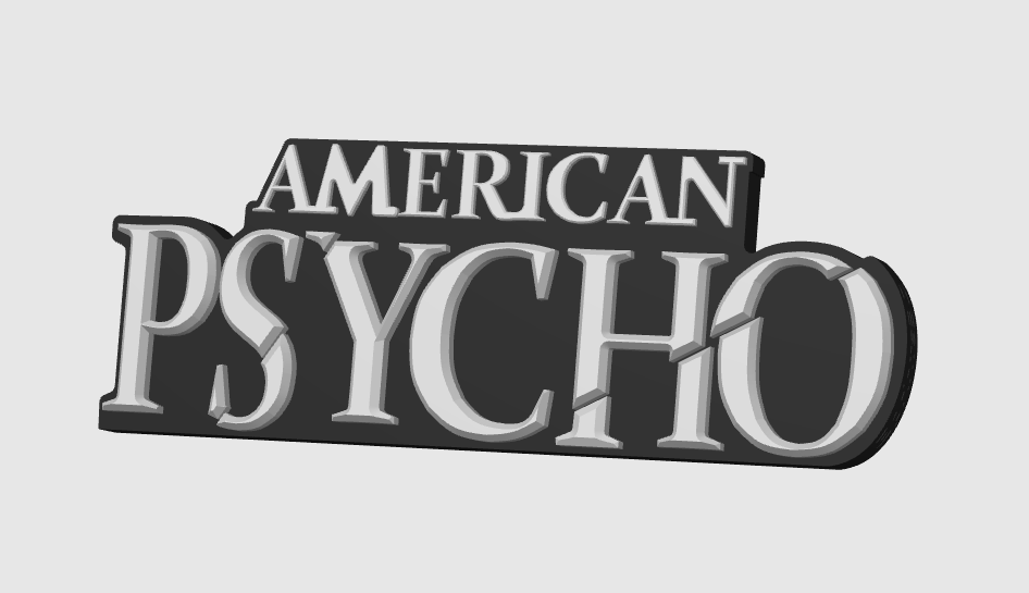 Amercian Psycho Horror Freestanding Display Plaque