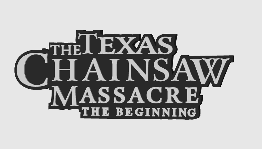 Texas Chainsaw The Beginning Horror Freestanding Display Plaque, 3D Printed