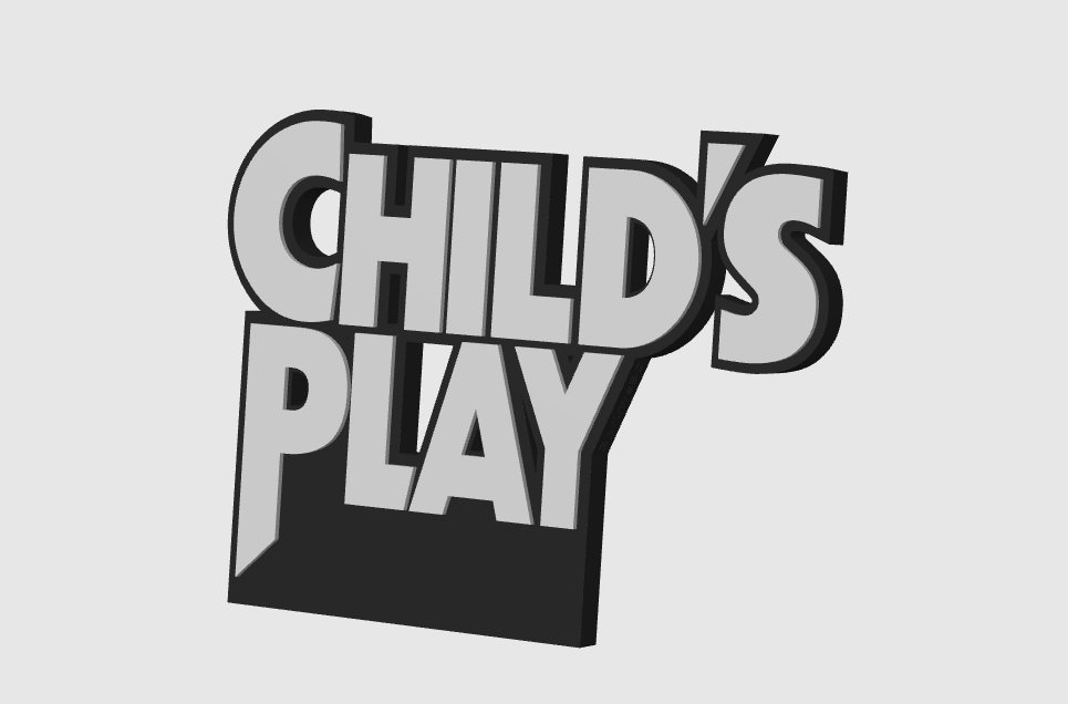 Child's Play (1988) Horror Freestanding Display Plaque, 3D Printed