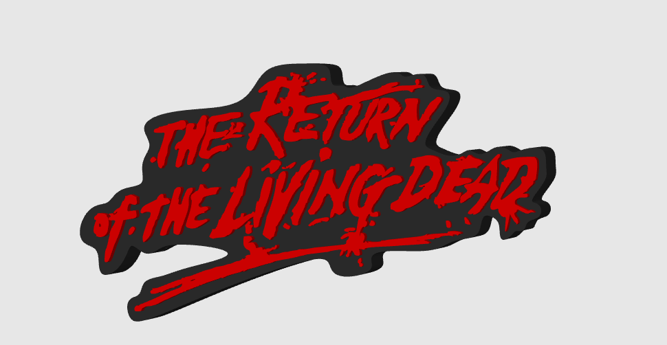 Return Of The Living Dead Logo Horror Freestanding Display Plaque, 3D Printed