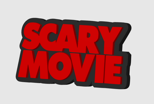 Scary Movie Logo Horror Freestanding Display Plaque, 3D Printed