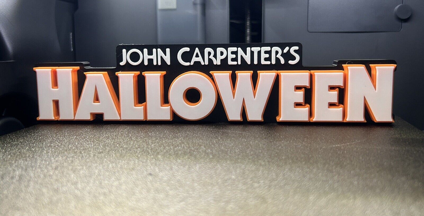 John Carpenters Halloween Horror Freestanding Display Plaque, 3D Printed