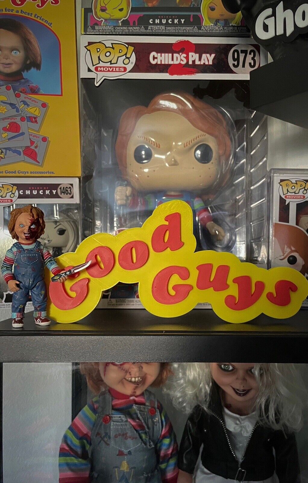 Chucky Good Guys Logo Horror Freestanding Display Plaque, 3D Printed