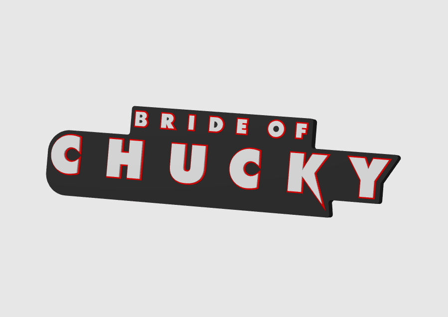 Bride Of Chucky Horror Freestanding Display Plaque, 3D Printed