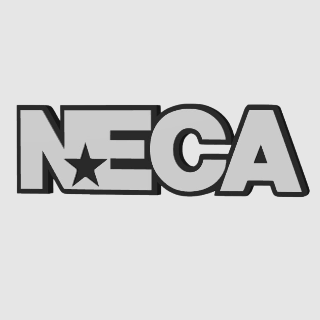 NECA Figures Logo Freestanding Display Plaque, 3D Printed