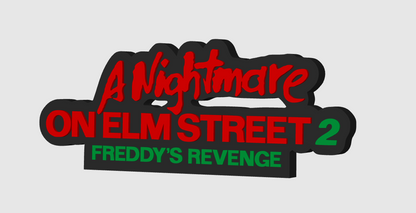 A Nightmare on Elm Street Part 2: Freddy's Revenge Display Plaque, 3D Printed