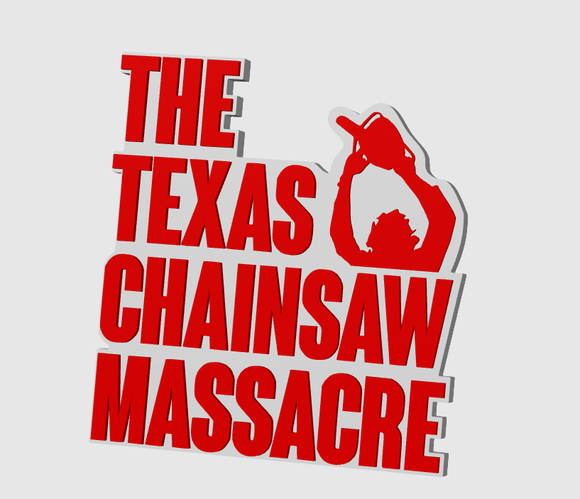 The Texas Chainsaw Massacre Leatherface Freestanding Display Plaque, 3D Printed