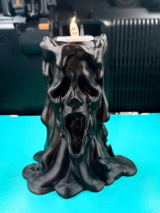Ghostface Melted Candle Electric Tealight Holder