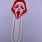 Ghostface bookmark red and white (imperfect)