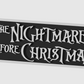 Tim Burton The Nightmare Before Christmas 3D Printed Border Display Plaque