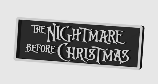 Tim Burton The Nightmare Before Christmas 3D Printed Border Display Plaque