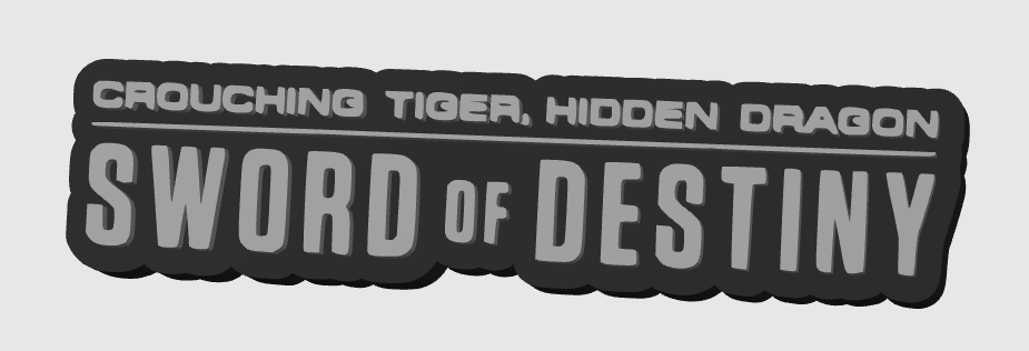 Crouching Tiger, Hidden Dragon: Sword of Destiny Display Plaque, 3D Printed