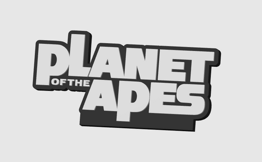 Planet Of The Apes Logo Display Plaque, 3D Printed