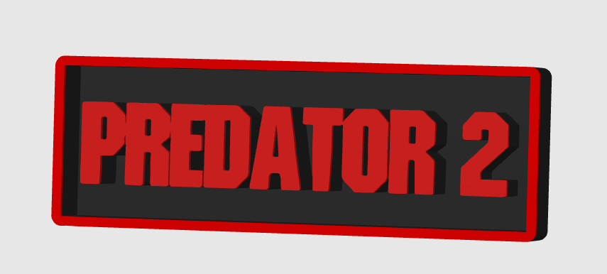 Predator 2 3D Printed Border Display Plaque