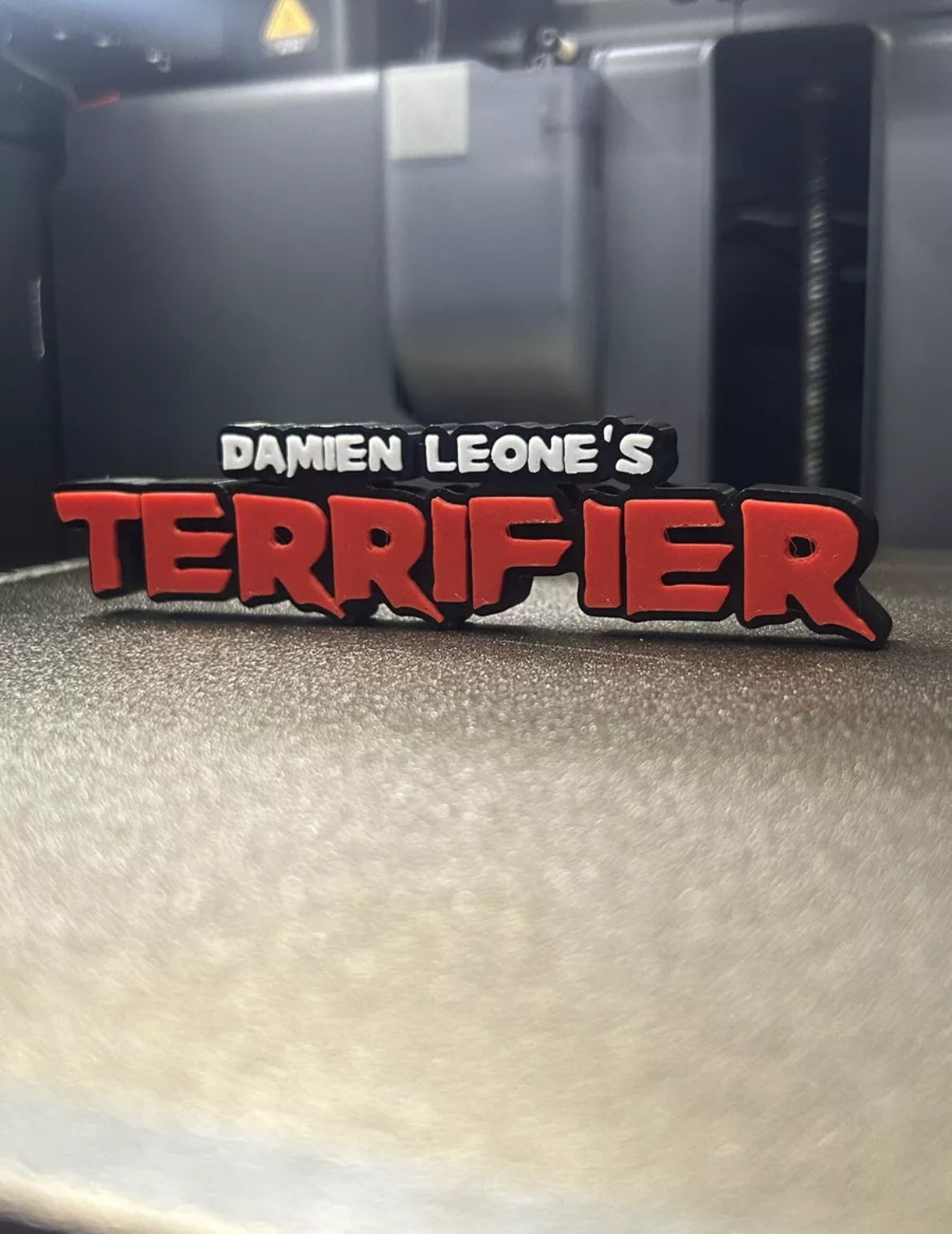 Damien Leone's Terrifier Free Standing Display Plaque, 3D Printed