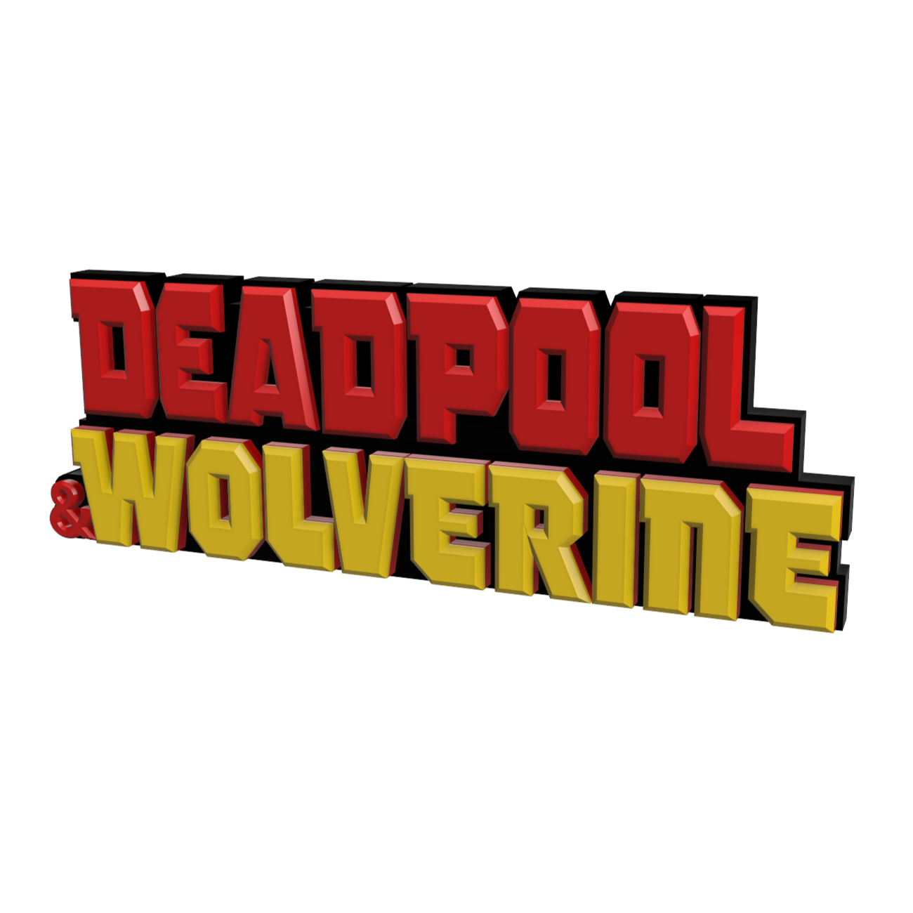 Deadpool & Wolverine Freestanding Display Plaque, 3D Printed