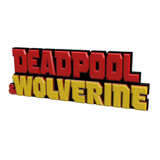 Deadpool & Wolverine Freestanding Display Plaque, 3D Printed