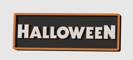 Halloween 3D Printed Border Display Plaque