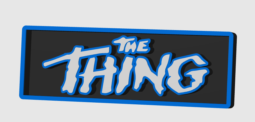 The Thing 3D Printed Border Display Plaque