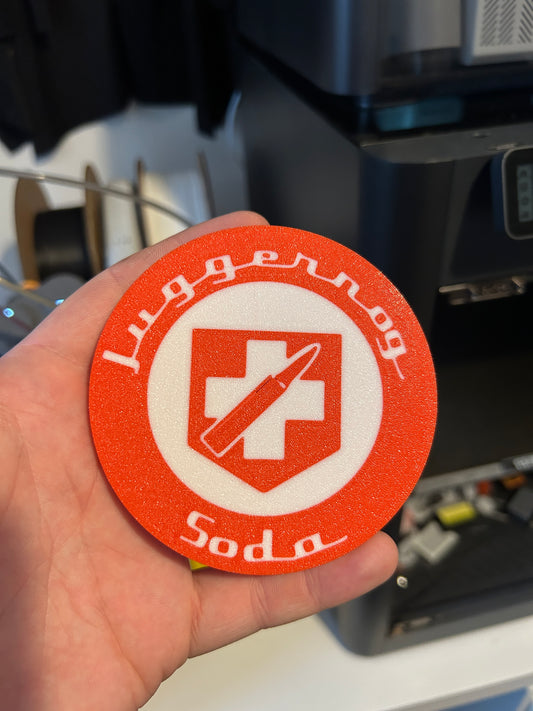 Call Of Dury Zombies Juggernog , 3D Printed Hot / Cold Drinks Coaster