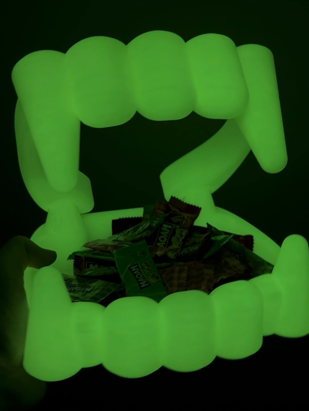 Vampire Teeth Glow In The Dark Candy Bowl