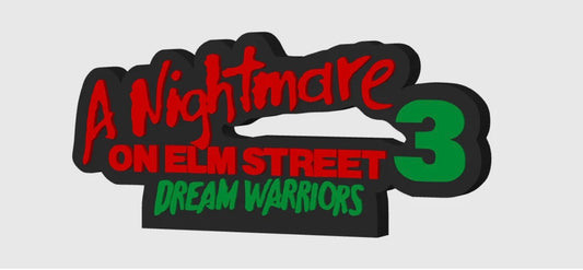 A Nightmare on Elm Street 3: Dream Warriors Display Plaque, 3D Printed