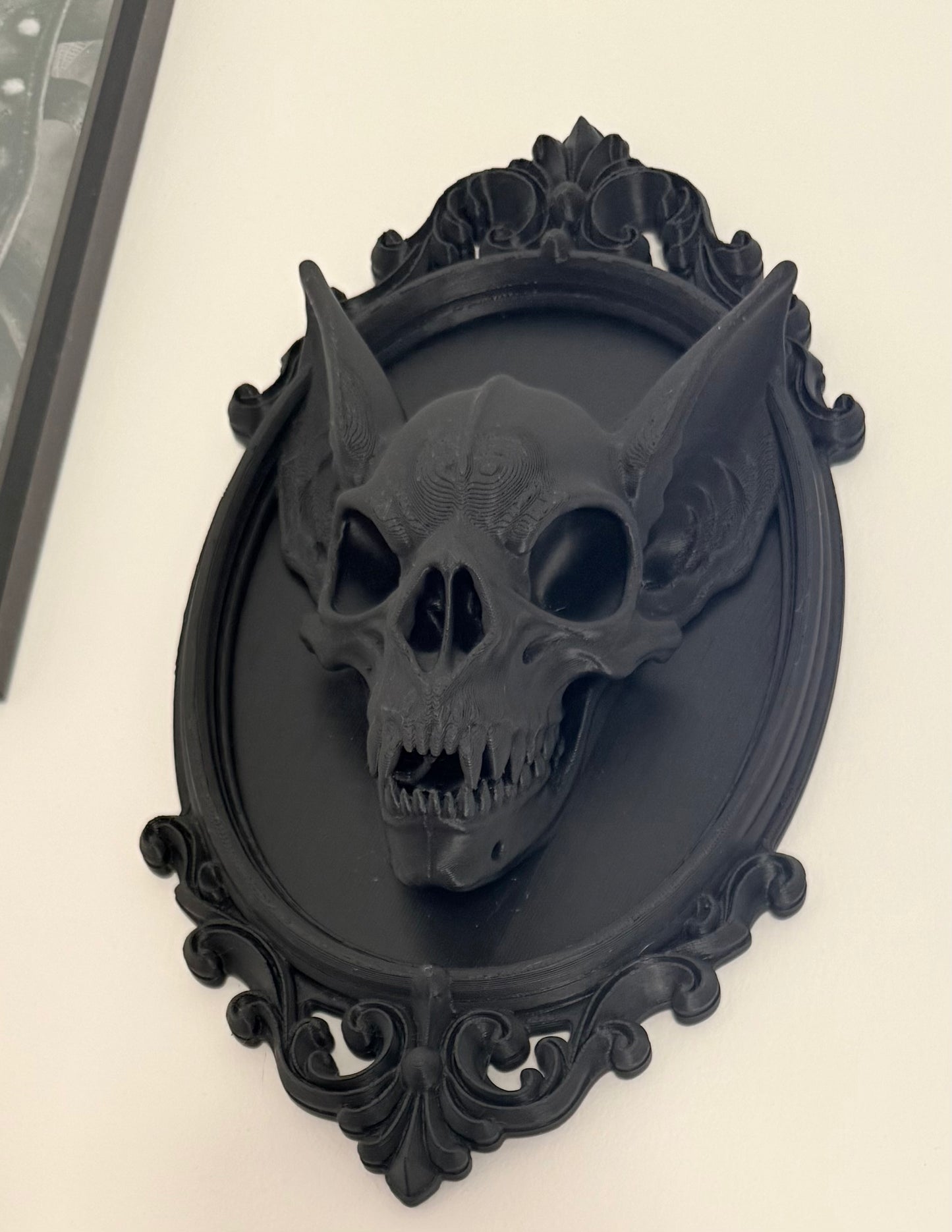 Gothic Bat Skull Wall Frame
