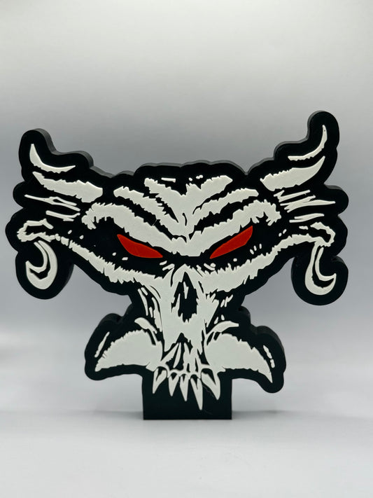 Brock Lesnar WWE WWF Wrestling Freestanding Display Plaque, 3D Printed Logo
